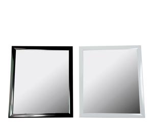 Set de 2 espejos de pared en poliestireno – blanco y negro