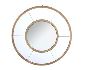 Espejo redondo mudéjar en madera – dorado II