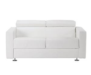 Sofá reclinable en ecopiel Queen – blanco