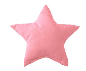 Cojín de algodón y lino Star, rosa – 45x45cm
