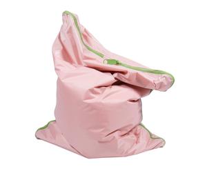 Puf ZipperBag, rosa y verde - 130x170 cm