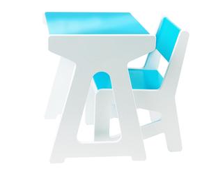 Set de escritorio y silla en DM para niños – azul