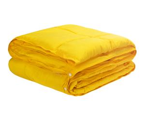 Edredón Nórdico Combicolor, amarillo – cama de 105 cm