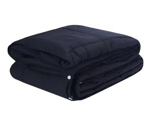 Edredón Nórdico Combicolor, negro – cama de 105 cm