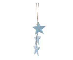 Set de 3 estrellas de mar en madera – azul