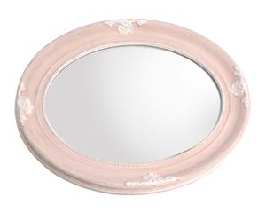Espejo de pared oval - rosa