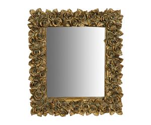 Espejo de pared en resina III - dorado
