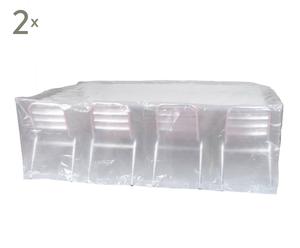 Set de 2 fundas para proteger la mesa en PVC – transparente