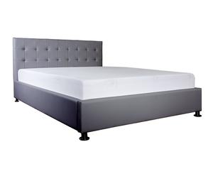 Canap con cabecero para cama de 140x200 cm Luxe - gris