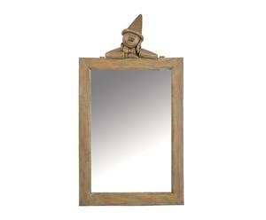 Espejo Pinocho, marrón - 38x7x68 cm