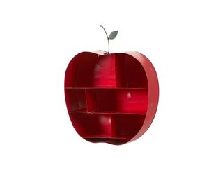 Estantería de metal en forma de manzana - rojo