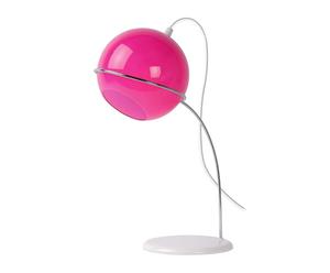 Lámpara de escritorio de metal y vidrio Amy- rosa