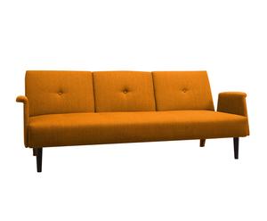 Sofá cama tapizado en tela - naranja