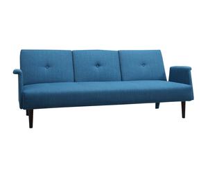 Sofá cama de polipiel - azul