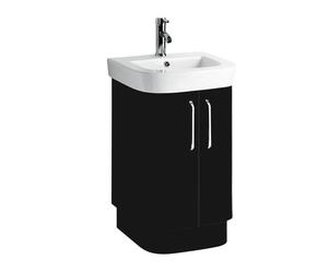 Mueble de baño con lavabo en DM y cerámica - negro