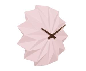 Reloj de pared en cerámica Origami – rosa palo