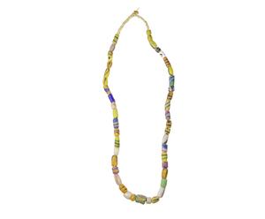 Collar de perlas de cristal de Ghana - multicolor