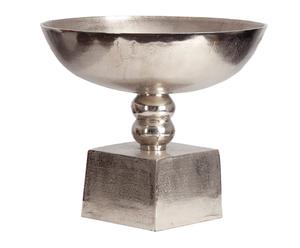 Copa de base cuadrada en aluminio – plata envejecida