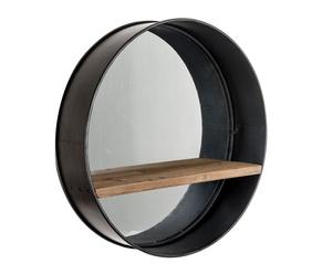 Espejo de pared en hierro - Ø80 cm