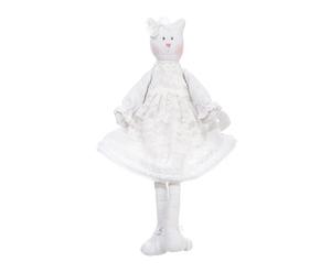 Muñeca decorativa de algodón Gata II - blanco