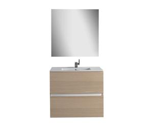 Mueble de lavabo con espejo Toulouse - natural