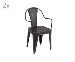 Set de 2 sillas de metal
