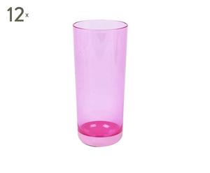 Set de 12 vasos de tubo - rosas