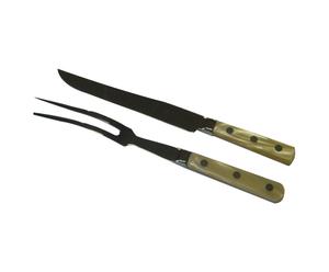 Tenedor trinchante y cuchillo trinchador de acero inoxidable y Plexiglás