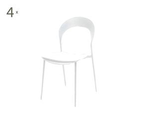 Set de 4 sillas - blanco