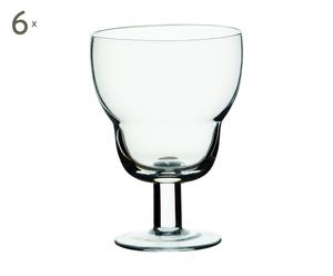 Set de 6 copas de agua de cristal transparente – Ø7