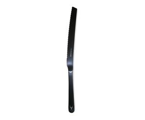 Cuchillo de pan de acero inoxidable, negro - 31 cm