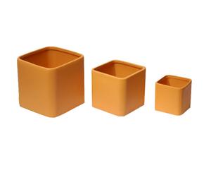 Set de 3 macetas de cerámica Malia – Naranja