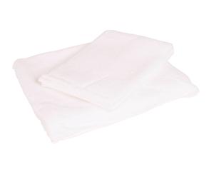 Set de 1 toalla de aseo y 1 toalla de lavabo – Blanco