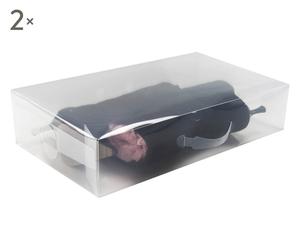 Set de 2 cajas para botas en polipropileno - transparente