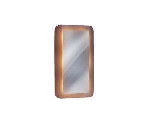 Espejo de pared con marco en SELENE curvo de cristal transparente