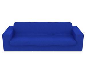 Funda de sofá en poliéster y tejido bielástico de 3 plazas – azul eléctrico