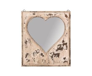 Espejo de pared con marco de metal HEART - 50x45