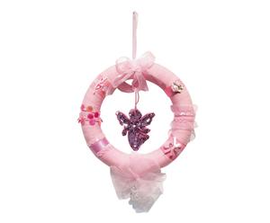 Corona decorativa de bebé - rosa