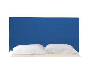 Cabecero tapizado en cuero Ladrillo, azul – 90x90
