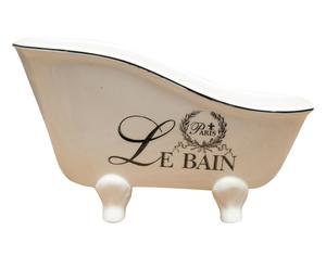 Jabonera de cerámica en forma de bañera Le Bain – blanco