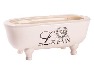 Jabonera de cerámica en forma de bañera Le Bain III – blanco