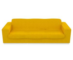 Funda de sofá en poliéster y tejido bielástico de 3 plazas – amarillo