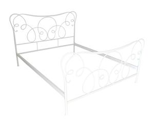 Estructura de cama en metal Lily - blanco
