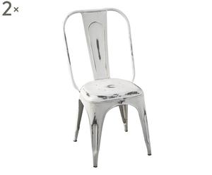 Set de 2 sillas de hierro Smith – blanco