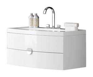 Mueble de baño flotante con 2 cajones y lavabo Morla – 92x51x52cm