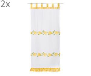 Set de 2 cortinas en algodón y poliéster Lemon – 70x150