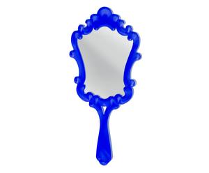 Espejo de mano de plexiglás Fine – azul