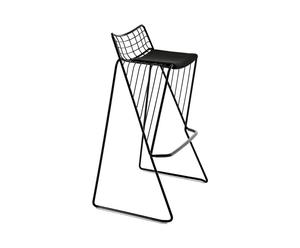 Chaise de bar avec coussin String par S. Azumi, noir - H69