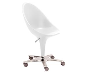 Chaise Bombo avec roulettes par S. Giovannoni, blanc