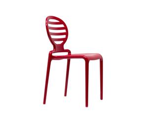 Chaise COKKA par Battaglia, rouge